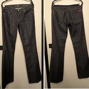 7 For All Mankind Long Bootcut Jeans dark wash, no distressing